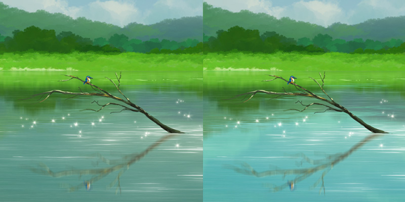 lake reflection tutorial