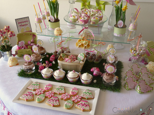 Easter garden party sweet table
