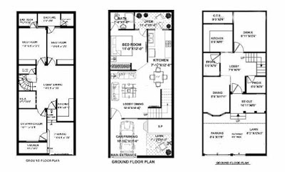 100 Sq Yards House Plans (100 Sq Yards East, West, South & North Facing
