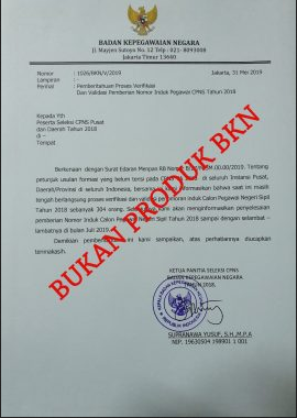 Himbauan BKN, Hati-hati Surat Palsu Mengatasnamakan Sekretaris Utama BKN Salam semangat buat seluruh rekan secercahilmu Himbauan BKN, Hati-hati Surat Palsu Mengatasnamakan Sekretaris Utama BKN