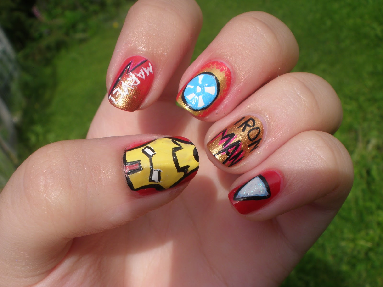 Nailed it Iron Man nail art