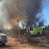 Arde Corralón de vehículos al poniente de Morelia