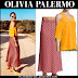 Olivia Palermo in pink polka dot maxi skirt and yellow top in Italy