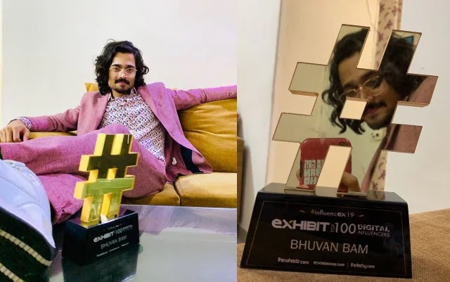 Bhuvan Bam win Exhibit Top 100 Digital Influencer award 2019