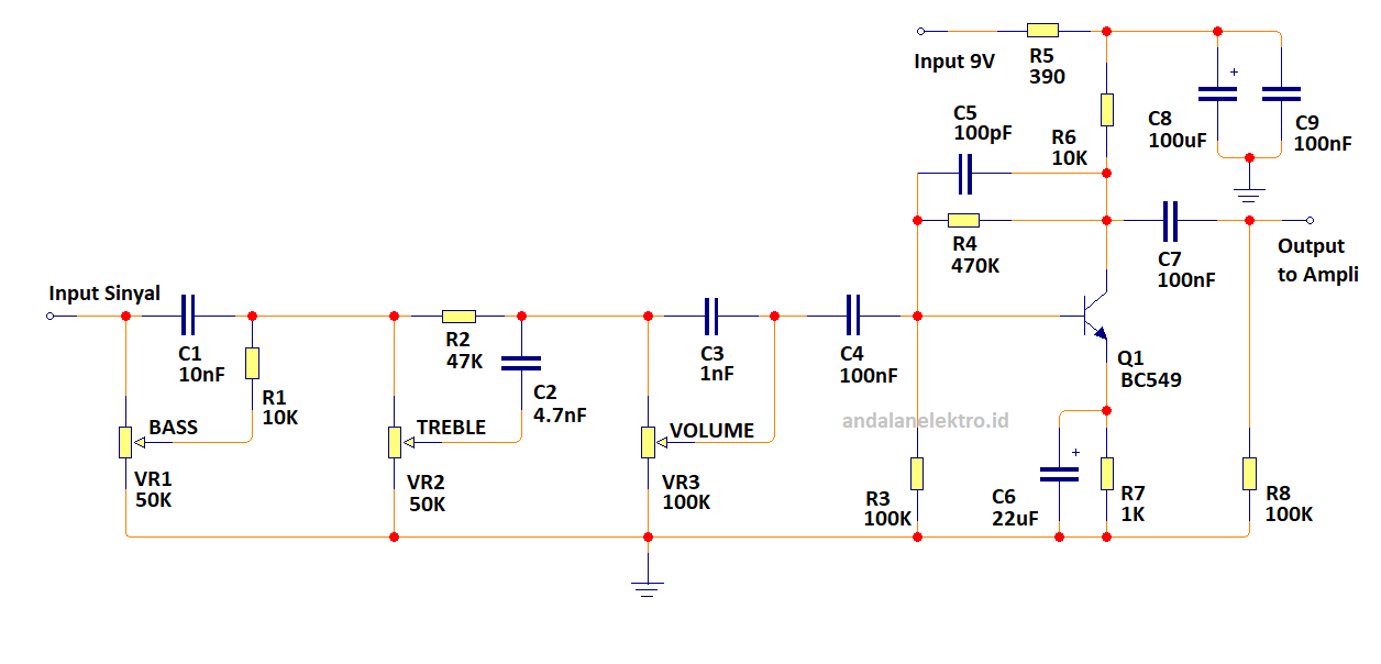 Rangkaian Elektronika : Tone Control Pasif dan Aktif sederhana - Foxify