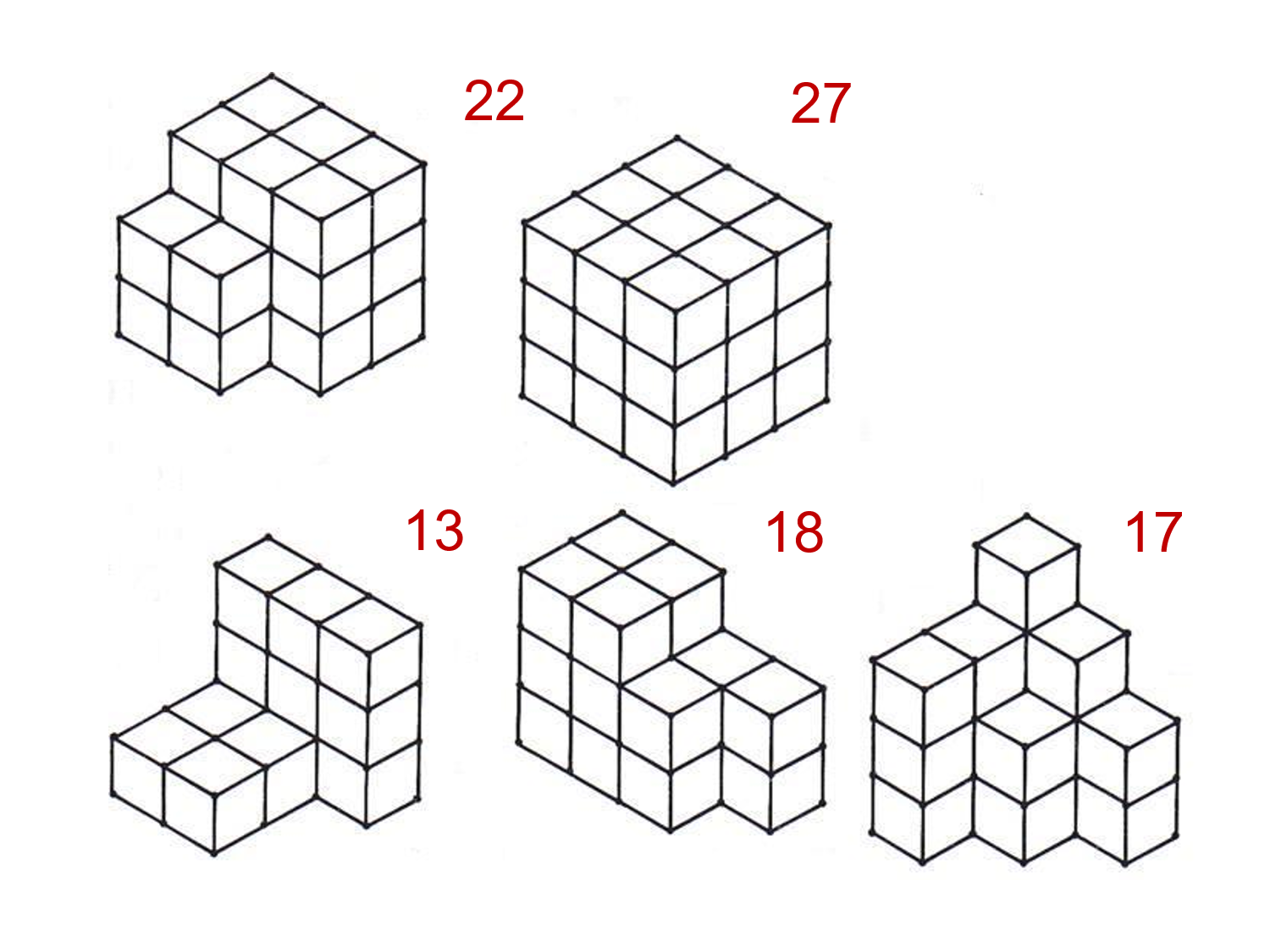 MEDIAN Don Steward mathematics teaching: easy cube buildings