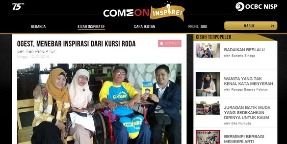 Pengalaman mengikuti Lomba Menulis Come On Inspire Bank OCBC NISP Lomba Menulis Come On Inspire Bank OCBC NISP