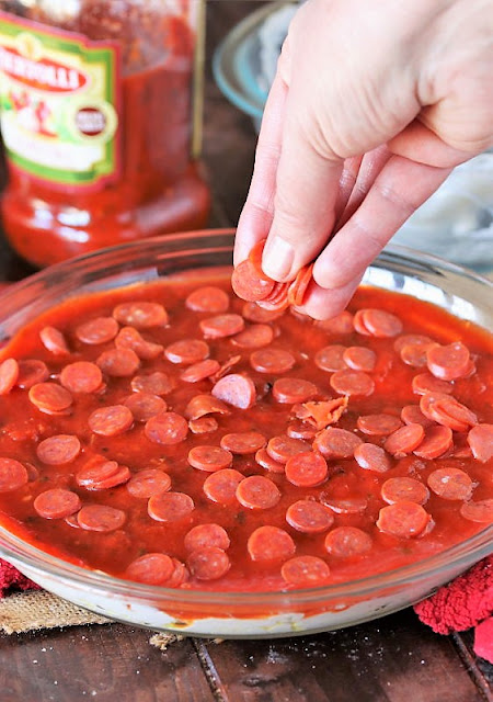 How to Make Baked Pizza Dip with Mini Pepperoni Image