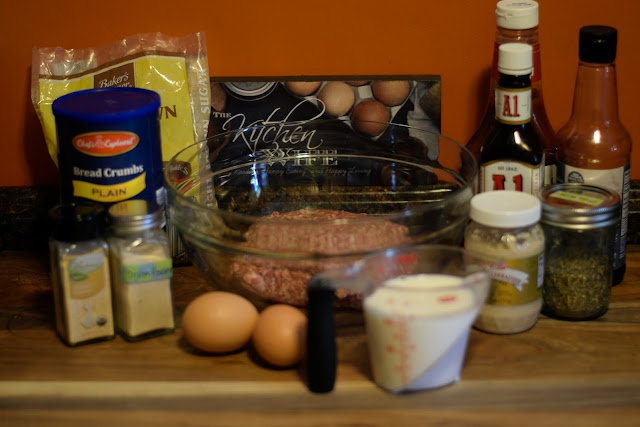 The ingredients needed to make the Steakhouse Meatloaf