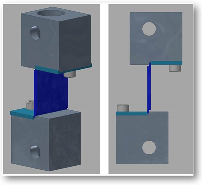 Compression Lap Shear Tests on Small Parts