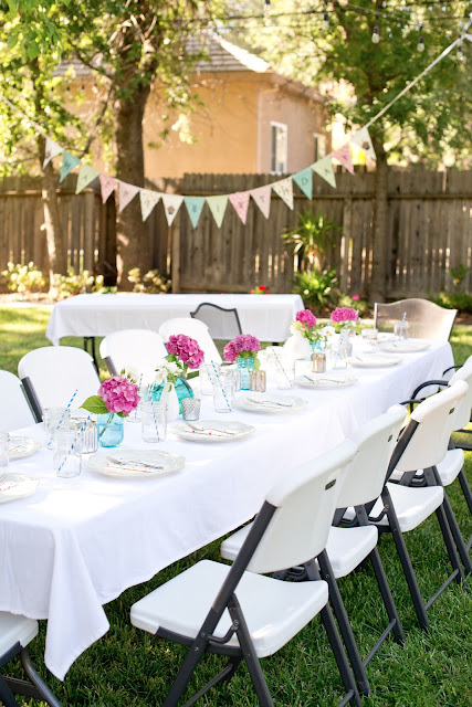 Backyard dinner party