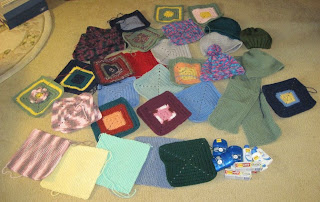 squares and hats for homeless