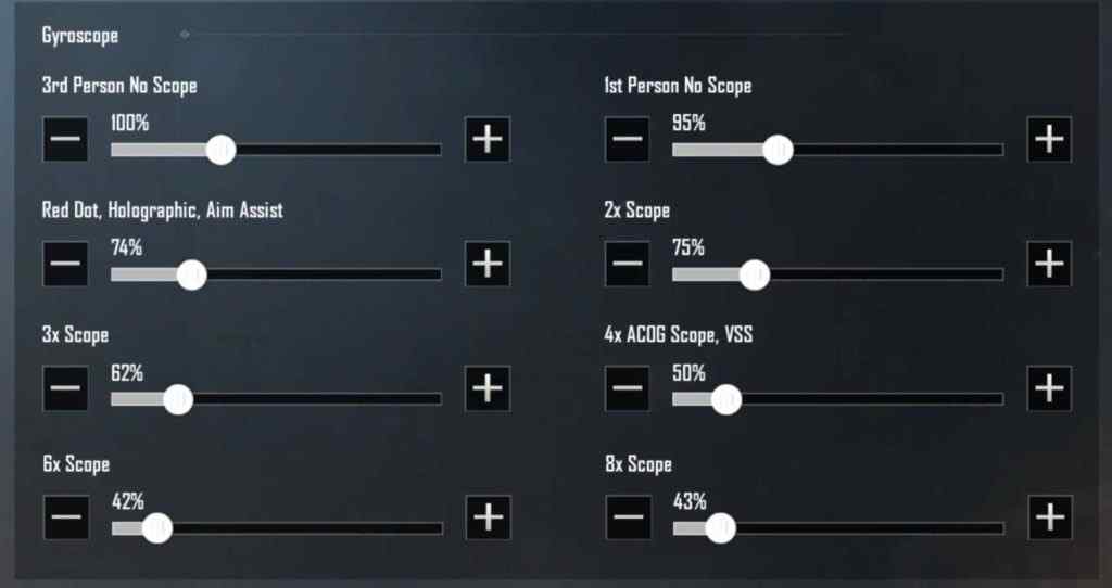 Mortal BGMI Gyroscope Sensitivity Settings