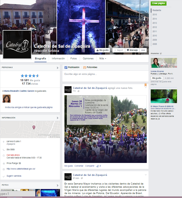 Por supuesto, la página oficial de la Catedral ya está disponible en Facebook, para quien lo requiera