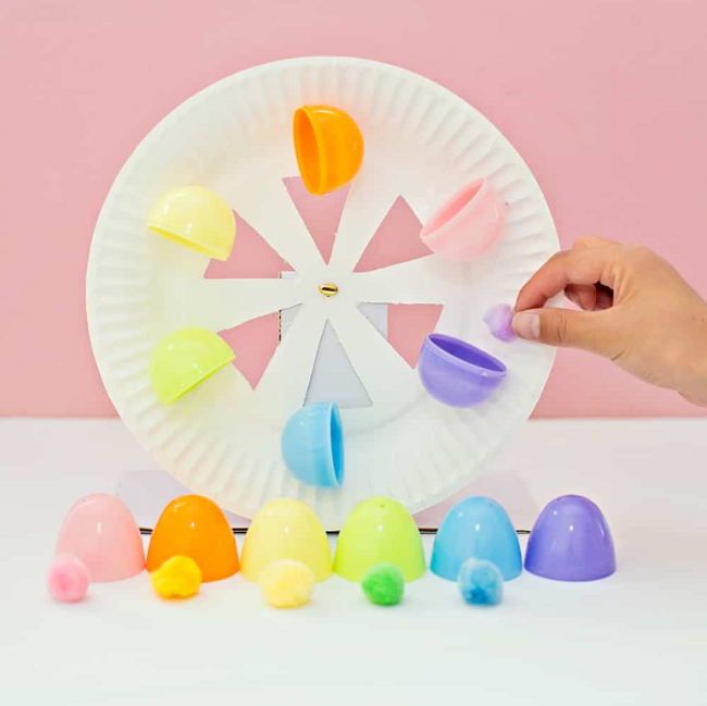 plastic easter egg ferris wheel game
