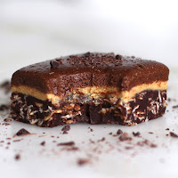 Healthy Triple-Decker Chocolate Peanut Butter Fudge