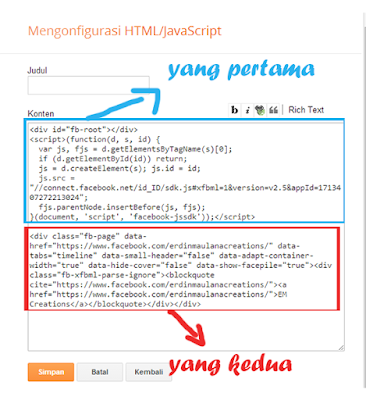 Cara Memasang Fanspage Plugin Facebook diBlog ataupun Website