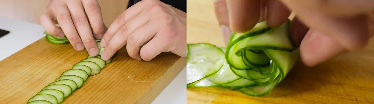 Kerajinan Membuat Garnis | 2 cara membuat garnish dari timun bentuk bunga mawar Kerajinan Membuat Garnis | 2 cara membuat garnish dari timun bentuk bunga mawar