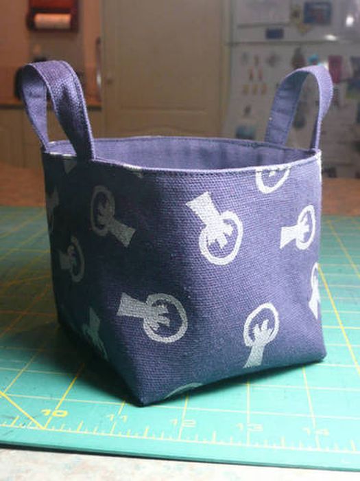 Fabric Bucket TUTORIAL and PATTERN Easy Step to Step DIY!