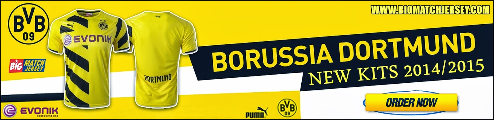 Banner Jersey GO Borussia Dortmund Official 2014 - 2015 Puma