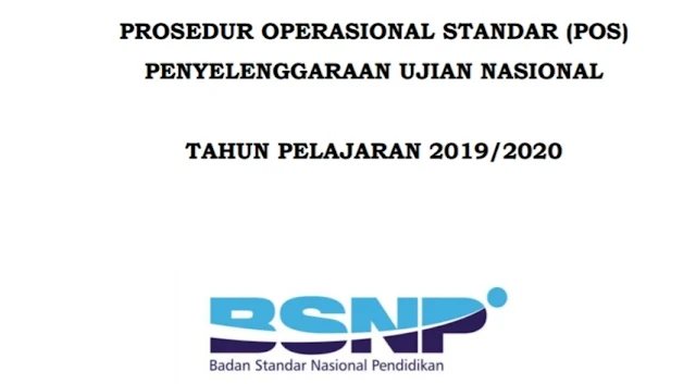 Prosedur Operasional Standar (POS) Ujian Nasional 2019/2020, SMP/MTs, SMA/MA sederajat