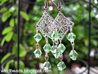 glass beads earrings