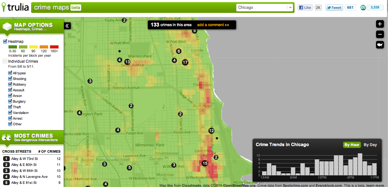 Trulia Crime Map GOOGLE SANE