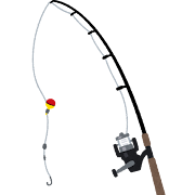 釣り竿のイラスト（投げ竿）