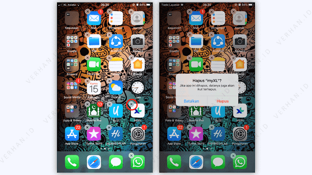 cara menghapus aplikasi di iphone