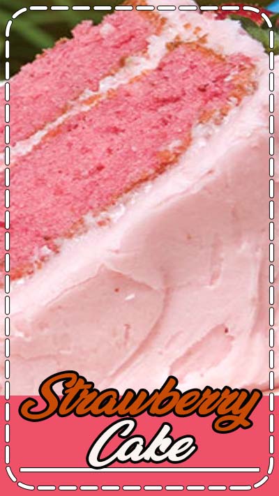 Strawberry Cake with Strawberry Cream Cheese Frosting Recipe