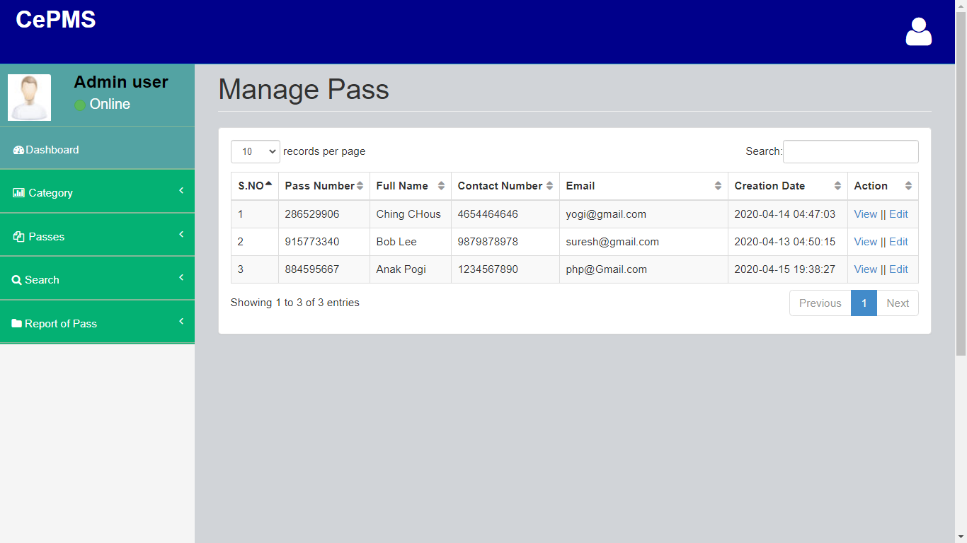 Advance Curfew E-Pass Management System in php mysql with Source Code ...