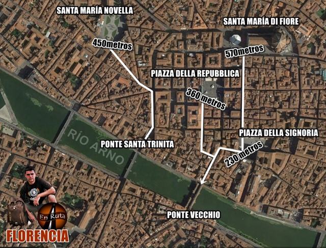 Río-Arno-Florencia-Mapa