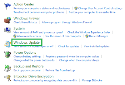 System and Security - Windows Update