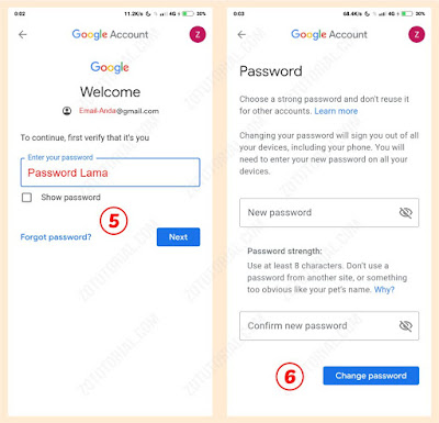 Cara Ganti Password Gmail di HP Android terbaru