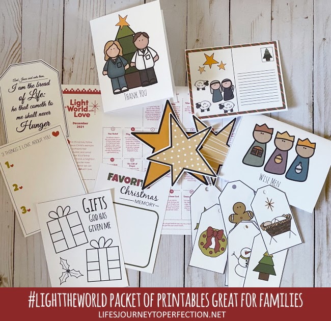 Life's Journey To Perfection: #LightTheWorld Packet of Printables