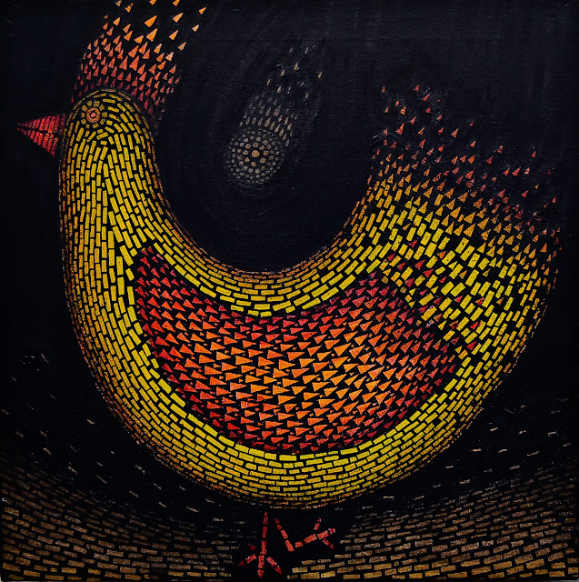 rooster chicken mosaic