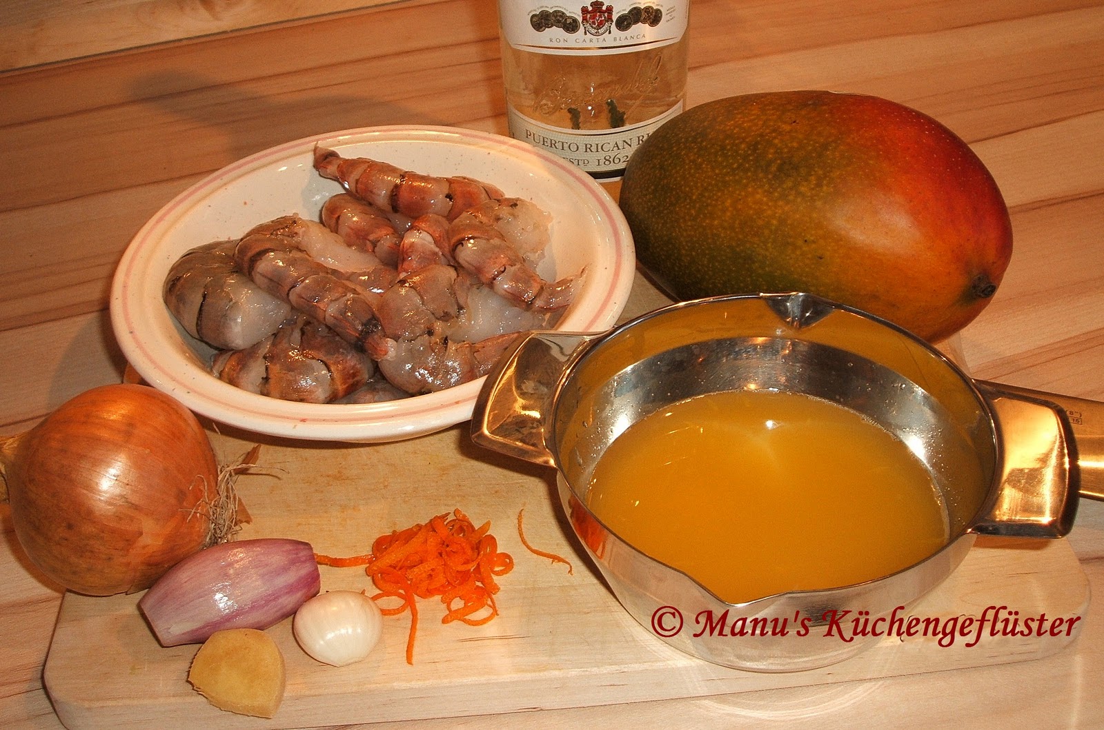 Manus Küchengeflüster: Riesengarnelen am Spieß mit Mangosauce