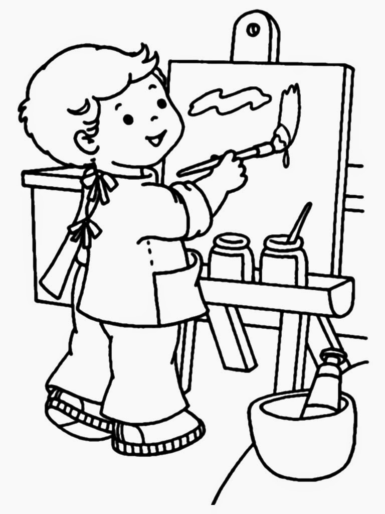 painter coloring pages - photo #2