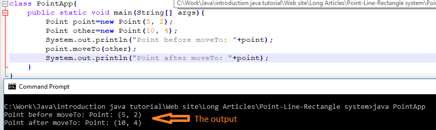 Point class in java