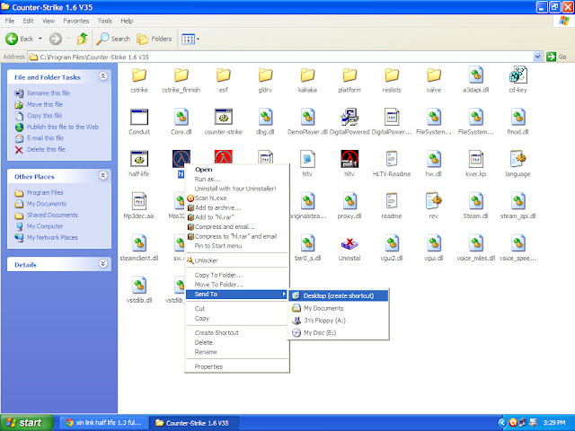 Send to Desktop Cách kéo hiện màn hình cửa sổ gõ xin lênh Half-life