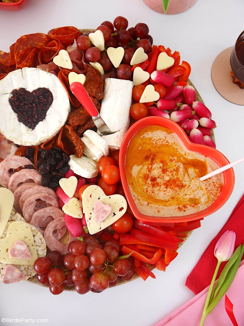 Valentine's Day Cheese and Charcuterie Board Party Ideas Party