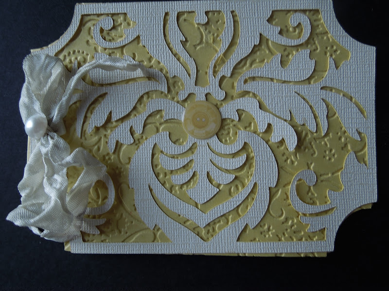 katieO'S Notecard set made with Damask Decor