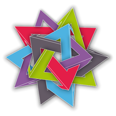 Five Intersecting Tetrahedra. Diseñado por @LaDeLasVioletas