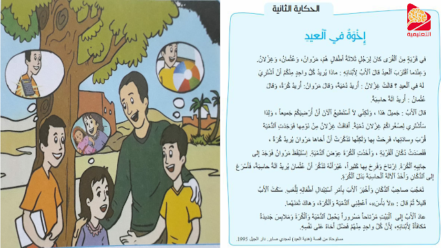 حكاية إخوة العيد مرشدي في اللغة العربية المستوى الثاني ابتدائي
