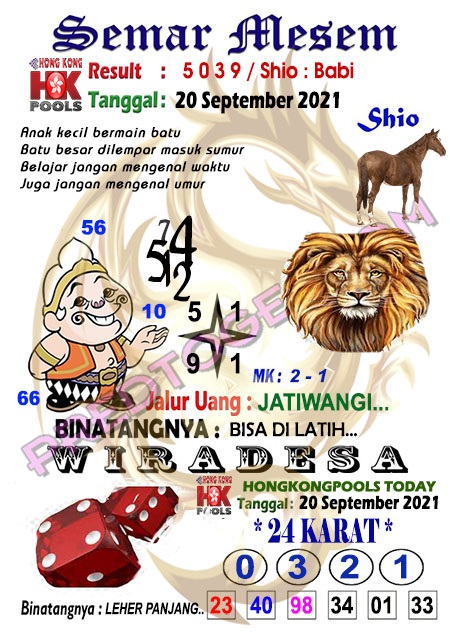 Syair Togel Hongkong Hari Ini 20 September 2021 Sukitogel