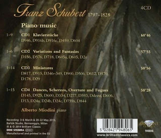 back - Alberto Miodini - Schubert: Piano Music (2014)