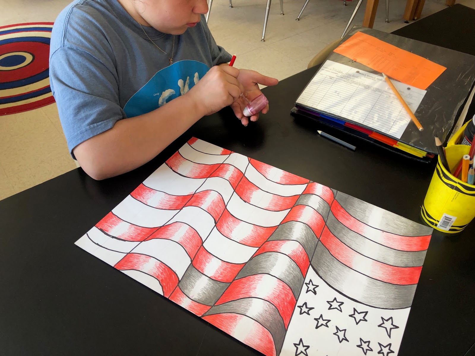 The Lost Sock Op Art American Flags