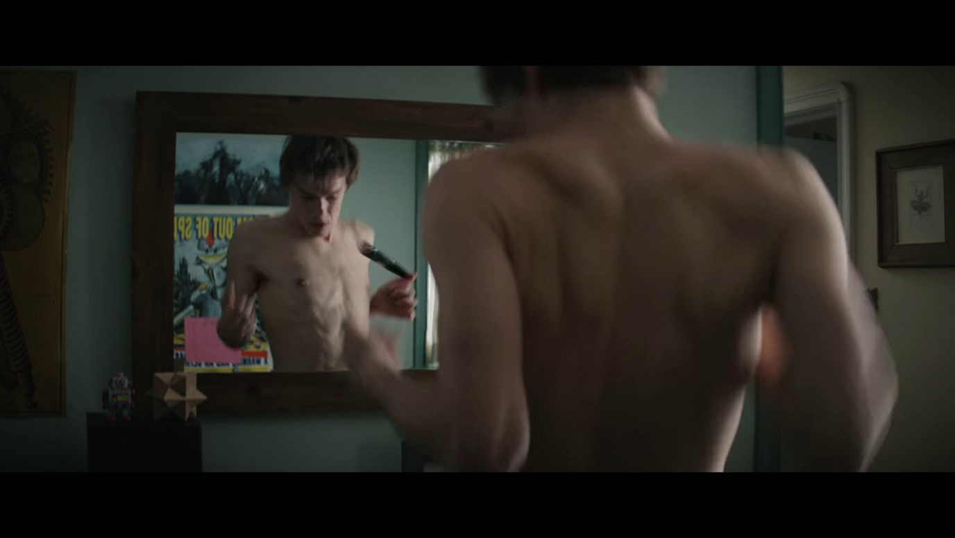 Mitchell Hope shirtless in Let It Snow.