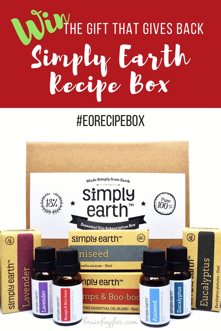 Amy and Fur Crew Simply Earth Essential Oils Recipe Box Giveaway at Brain Foggles