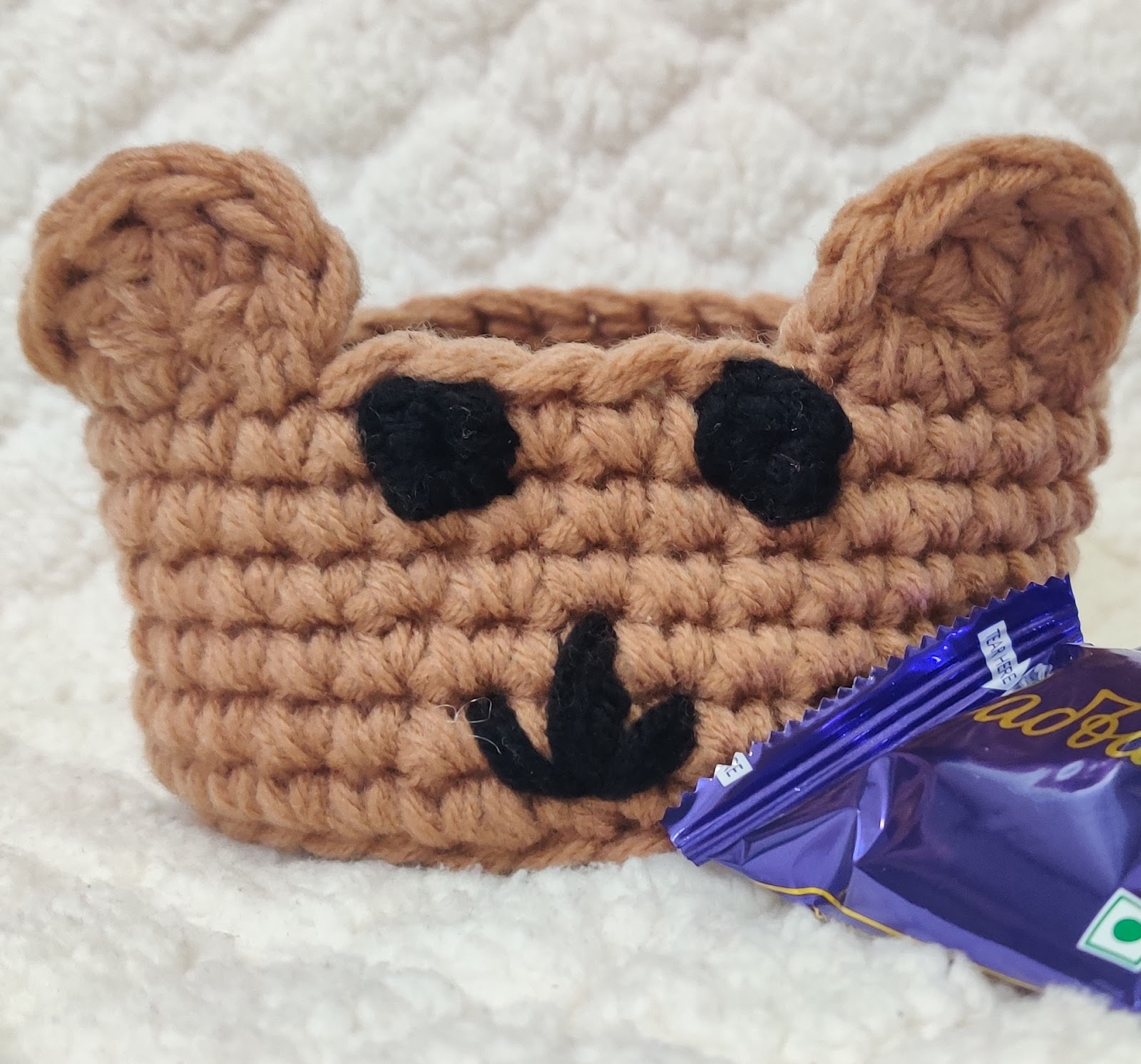 Raji's Craft Hobby Teddy Bear Crochet Basket Free Pattern